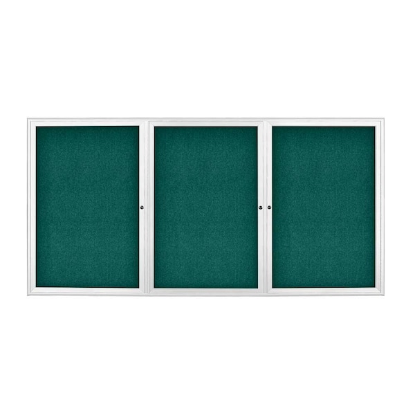 Sliding Door Indoor Enclosed Corkboard, 9